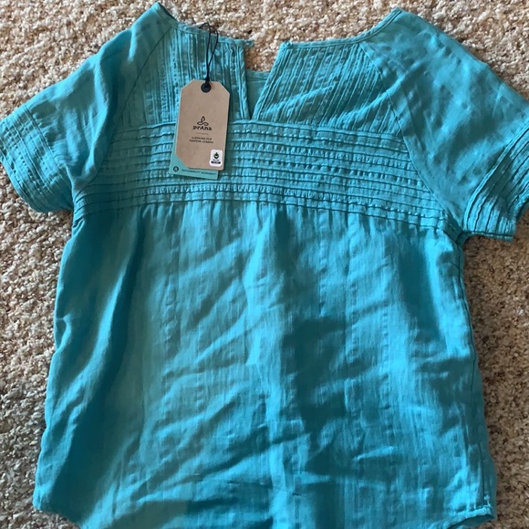 Boho Hippie Aqua Prana Top - Picture 4 of 4